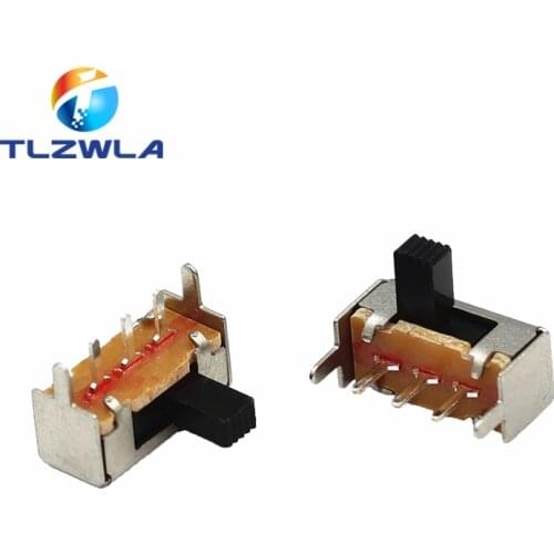 10PCS SK-12F14G4 2 Position 1P2T PCB Panel Angle Horizontal Slide Power Toggle Switch
