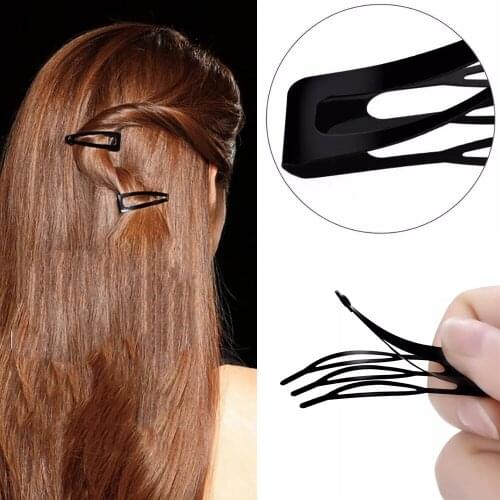 10pcs Double-grip Hair Clips Metal Snap Barrettes Hair Styling Tools For Women Girls Hair Side Clamps Non-slip Hair Clips
