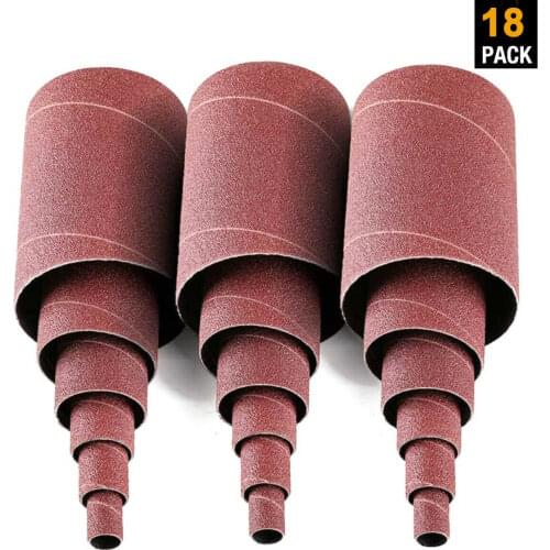 18 Pack Oscillating Spindle Sanding Sleeves 4.5in Length 80 120 240Assorted Grit