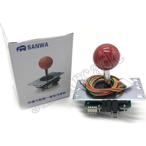 2PCS Original Japan Sanwa Joystick JLF-TP-8YT Fighting rocker with Topball and 5pin wire for Jamma arcade game part