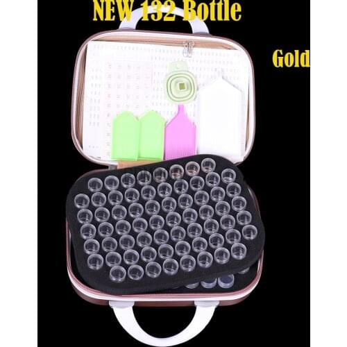 30/60/132 Bottles Diamond Painting Accessories Carry Case Box Container Diamond Storage Bag Case Embroidery Mosaic With Tool