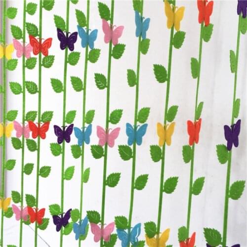 5pcs Colorful Felt Cutting Butterfly Wicker Leaves Nonwoven Cloth Fabric Felts Home Child Room Kindergarten Wall Decor Stickers