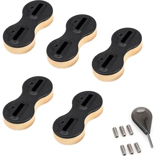 5pcs/lot Plastic Fusion Fin Box for FCS Surfboard Fins Surfing Plugs Tri +Quad Fin Set(1x0deg + 2x5deg + 2x9deg