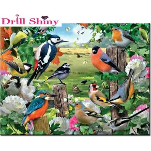 Diamond embroidery flowers birds icon diy 5d diamond painting rose cross stitch picture pastes diamond art Manual hobby painting