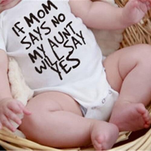 Newborn Infant Toddler Baby Boys Girls Bodysuits Hot Sales Letter Print Bodysuits Outfits Sunsuit Short Sleeve Clothes