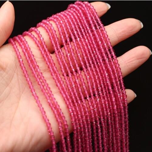 Natural Stone Bead Exquisite Small Faceted Beads for Jewelry Making DIY Bracelet Earrings Accessories 3mm