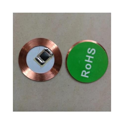 Diameter 28mm UID changable COB and antenna RFID 13.56MHz IC tags 10pcs/Lot