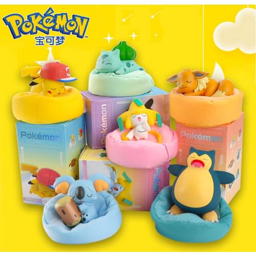 Pokemon Pikachu Bulbasaur Snorlax Action Figure Ornaments Sleeping Posture Doll Anime Figurine Toys For Girls Boys Gift