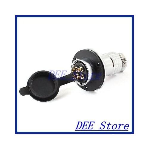 Electric Cable Aviation 4P 25mm Pannel Connector Plug Adapter AC 250V 7A