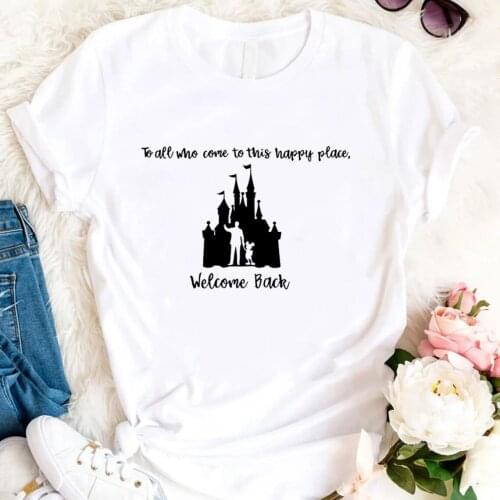 To All Who Come To This Happy Place Welcome Back Shirt Unisex T-Shirt Home Castle Top Park Reopening Tee