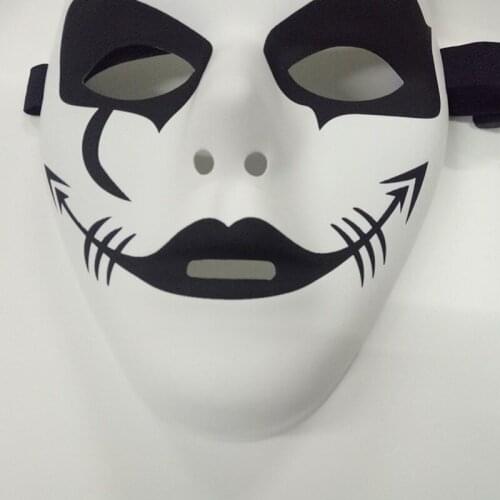 PVC Hip Hop Mask Environmentally Friendly Material Hand-Painted White Street Dance Hip-Hop GHOST DANCE Mask