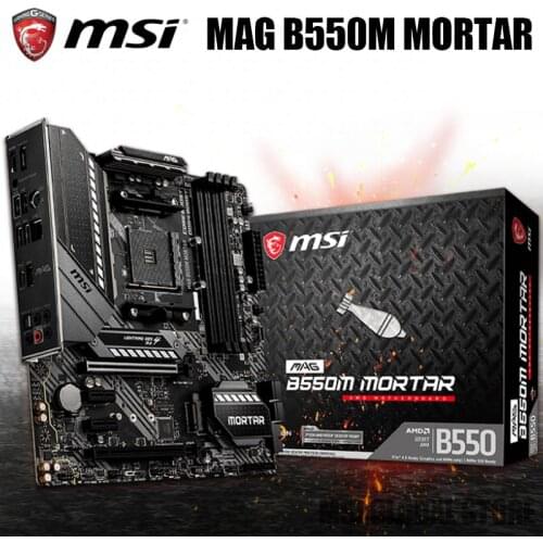 Socket AM4 MSI MAG B550M MORTAR Motherboard 3rd-Gen 128GB PCI-E 4.0 USB3.2 Gen2 Overlocking Display Port Desktop AMD B550 New