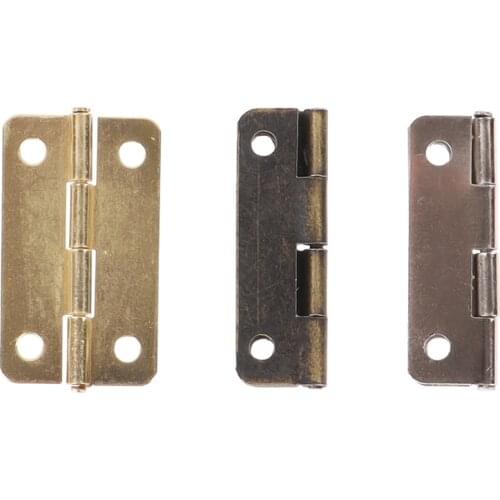12pcs Mini Metal Hinge for 1/12 House Miniature Cabine Dollhouse Miniature Furniture Cabinet Closet Mini Hinges