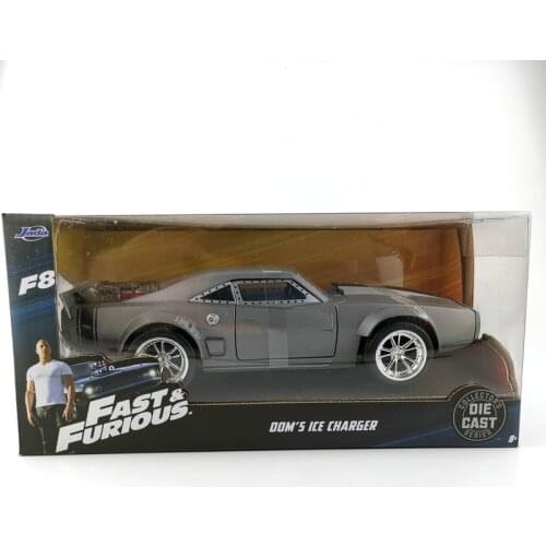 JADA 1/24 Fast and Furious Cars Doms ICE CHARGER Simulation Metal Diecast Model Cars Toys