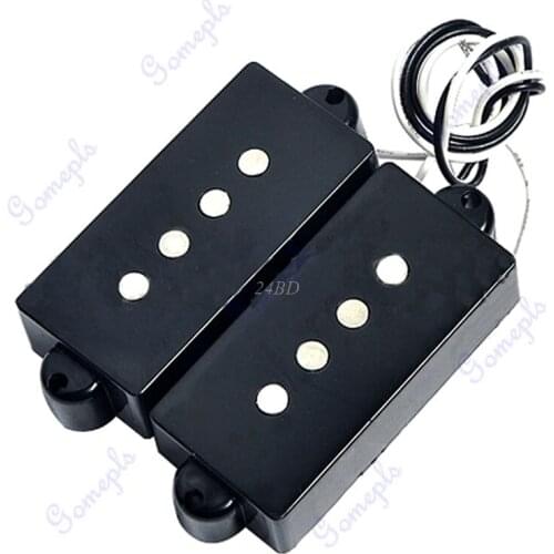 4 String Noiseless Pickup Set For Precision P Bass Bridge Pickup Set Black AUG01_15