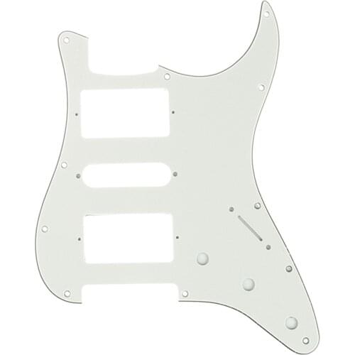 Musiclily Pro 11 Hole HSH Guitar Strat Pickguard for Fender American/Mexican Standard Stratocaster Style, 3Ply Parchment