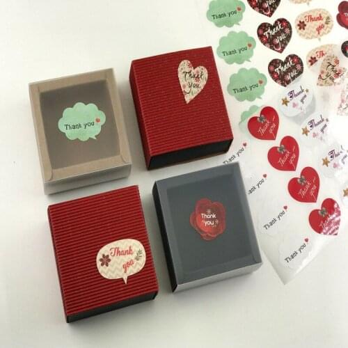 New Mulit-Style Stunning Thank You Sticker 600pcs Love Gift Cookie Baking Handmade Flower Bouquets Envelope Sealing Labels Decor