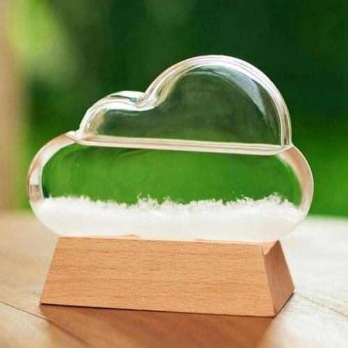 Cloud Shaped Droplet Storm Glass Weather Predictor Miniatures Figurines Barometer Predictor Forecasters Figurines Home Decor