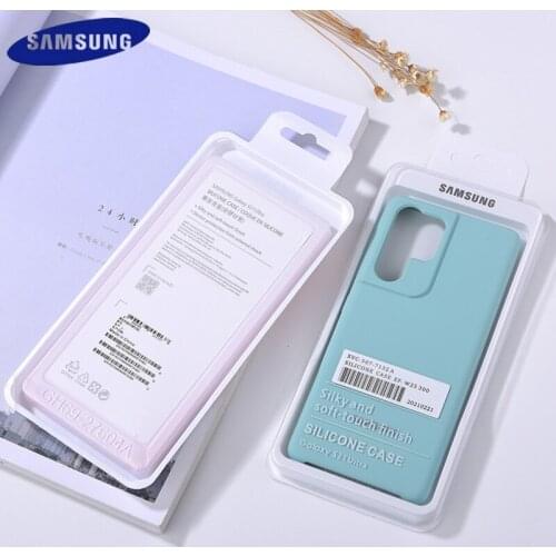 Original Samsung Galaxy S21 Ultra Liquid Silicone Mobile Phone Case Cover Silky Soft Touch Back Protective Shell For S21 + Plus