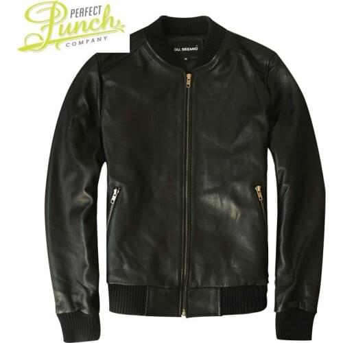 Coat Sheepskin Mens Real Genuine Cow Leather Jacket Men Plus Size Bomber Chaqueta Cuero Hombre LC-1002 KJ2278