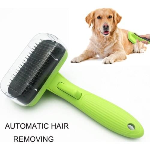 Pet Self Cleaning Slicker Brush Effectively Reduces Shedding by Up to 95% Pet Grooming Comb for Small Medium Dogs and Cats