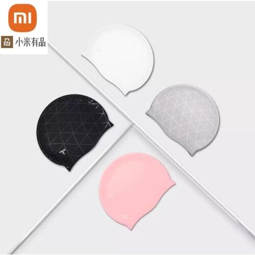 4 colors xiaomi youpin matte silicone swimming cap waterproof sports swimming cap ear protection adult men and women