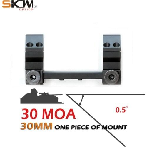 SKWgear SKWoptics M4 AR15 30MOA Angle One Piece Scope Mount 30mm mount for 1913 Picatinny Rails 30MM rings