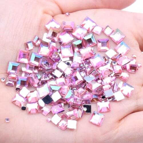 Nail Rhinestones FlatBack Square 4mm 2g About 90pcs For Crafts Scrapbooking DIY Clothes Nail Art Decoration