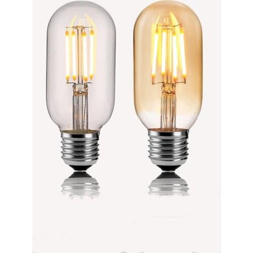 LED Filament Bulb E27 Lampda Retro Lamp T45 220V 4W 6W Ampul Edison Bulb Lampara Vintage Lamp Light Bulb Bombillas Gloeilamp