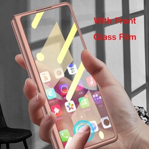 Ultra-thin Full Protection Case For Samsung Galaxy Z Fold 2 Hard Frosted Plastic With Glass Film Cover For Samsung Z Fold2 W21