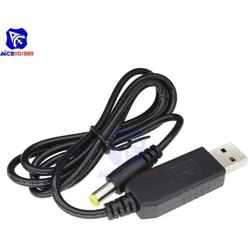 Diymore USB Charging Cable USB to 2.1*5.5mm DC Power Adapter DC 5V to 9V/12V Step Up Boost Converter Connector Wire