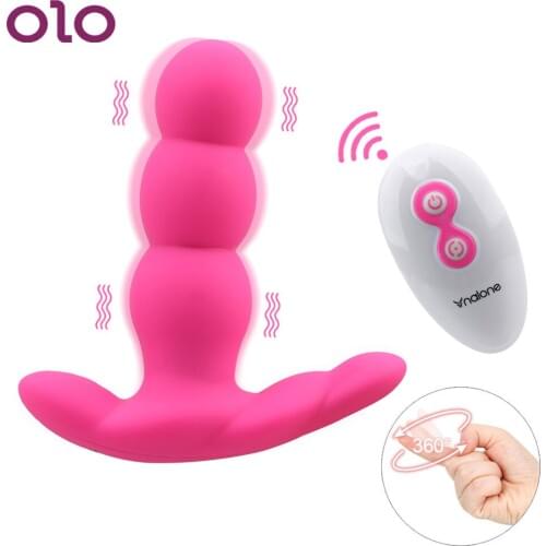 OLO 360 Degree Rotating Vibrator Wireless Remote Control Silicone Vaginal G-Spot Stimulate