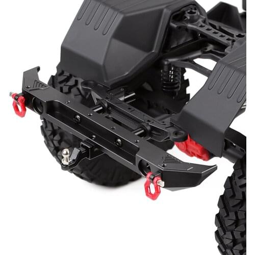 Rear Bumper with D-rings for Axial SCX10 III AXI03007 1Pcs Black Metal Upgrade Parts for 1/10 RC Crawler Car