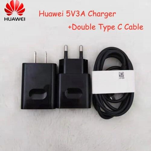 Huawei Original 5V3A Travel Wall Charger EU/US Plug Adapter Double Type C Cable For Honor 30S V8 Google Nexus 6P 5X Pixel XL 2XL