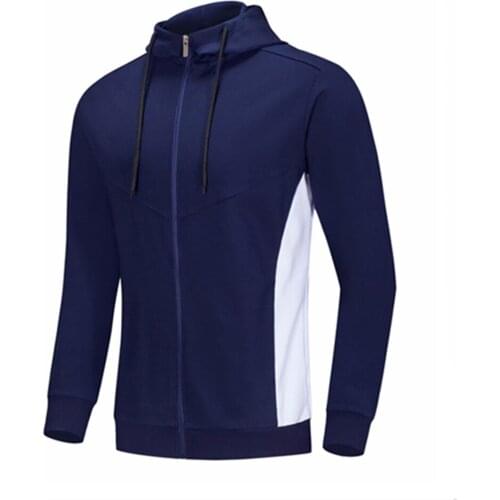 Women & Men Running Jackets Hooded Zipper Sweater Youth Soccer Jacket Outdoor Football Basketball Training Fitness Sports Coat
