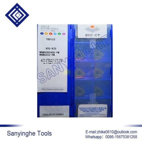 Free shipping high quality 10pcs/lots YBD152 WNMG060408-PM cnc carbide turning inserts