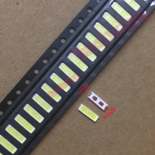 100PCS/Lot SMD LED 7020 3V 0.5W 180mA Cool White For TV Backlight Application