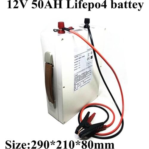 12v 50ah Lifepo4 12V 600A 500A 300A High Discharge Current Battery for Vehicle Boat Car Starter Power Inverter + 5A Charger