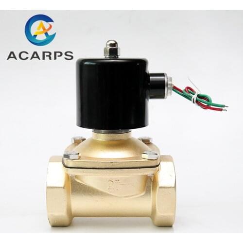 2" inch High Temperature Normally Closed Brass Solenoid Valve 24Vac 12VDC 24VDC 220VAC 110VAC Direct Acting With VITON Seal