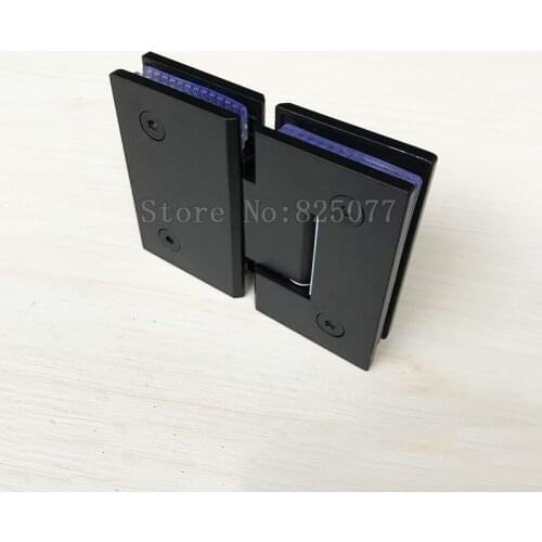 2PCS Dumb Black 180 Degree Open 304 Stainless Steel Wall Mount Glass Shower Door Hinge For Home Bathroom Hardware JF1316