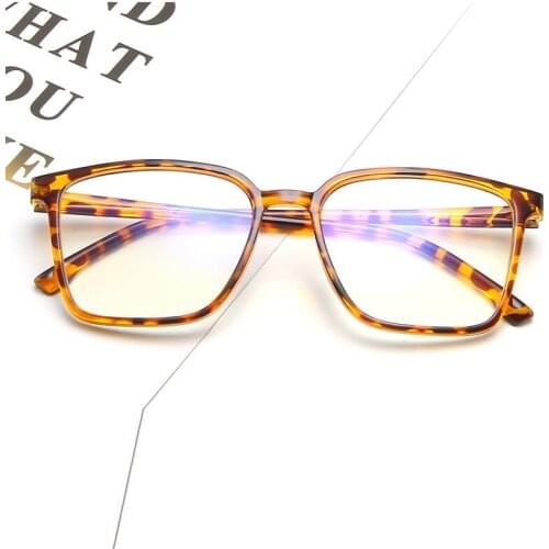 2021 Square Big Frame Glasses For Woman Anti Blue Light Eyelasses Man Spectacle Computer Oculos De Sol Eye Protection LH2208