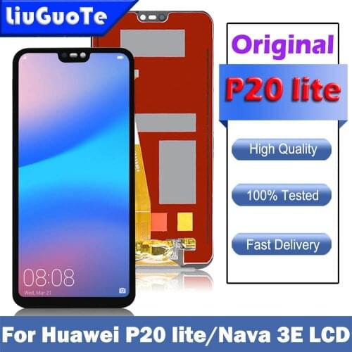 5.84" Original LCD with Frame Replacement For Huawei P20 Lite Nova 3e LCD Display Touch Screen Digitizer ANE-LX1 LX2 LX3 LX2J