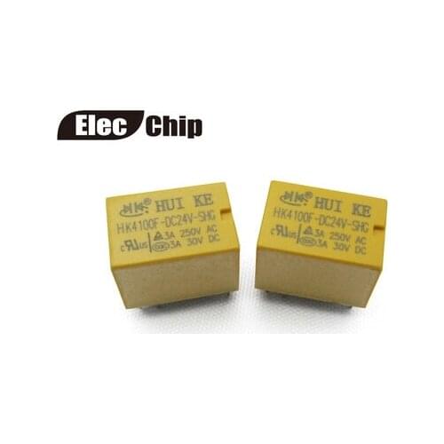 5PCS/LOT HK4100f-DC24V-SHG Relay hk4100F-DC24V HK4100F 24 V DIP6 3A 250V AC/ 3A 30V DC
