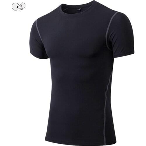 2018 Quick Dry Slim Fit Tees Mens Running T-Shirts Compression Shirt Tops Bodybuilding Fitness O-Neck Short Sleeve Male T Shirt