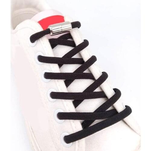 Elastic No Tie Shoelaces Semicircle Shoe Laces For Kids and Adult Sneakers Shoelace Quick Lazy Metal Lock Laces Shoe Strings