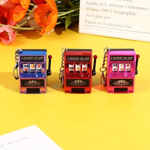 Keychain Toy Fruit Machine Slot Machine Key Chain Fun Creative Car Jewelry Key Chain Jewelry