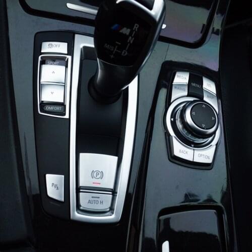 Chrome ABS Gearshift Left Buttons Cover Trim Sequins For BMW 5/6/7 series GT X3 F25 F07 F10 F11 F06 Car Sport Styling
