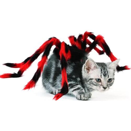 Halloween Dress Up Pet Spider Costume Chest Back Party Decoration Soft Plush Cosplay Festive Clothing Cosplay Funny Outfits