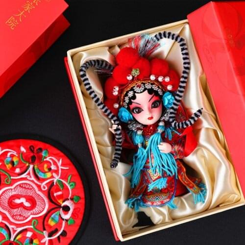 Chinese-Style Small Gift Peking Opera Character Facial Makeup Beijing Souvenir Silk Doll Doll Ornaments