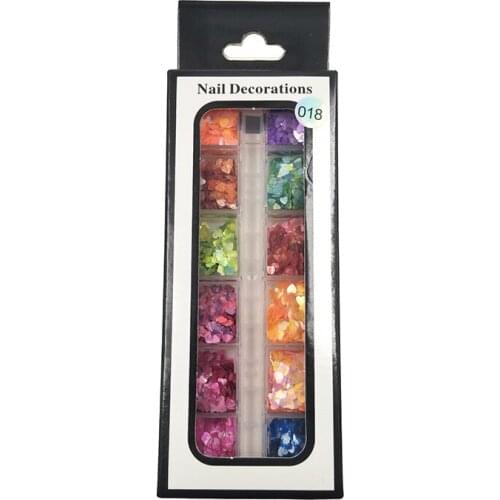 Nail Art Box Sequins Glitter Super Bright DIY The Heart Shape Nail Art Sequins Nail Art Accessories